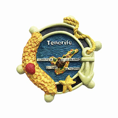 Kühlschrankmagnet Teneriffa, Spanien, 3D-Ruder, Kunstharz, Reise-Souvenirs, handgefertigt, Heim- und Küchendekoration, Teneriffa-Kühlschrankmagnet, Sammlung, Geschenk