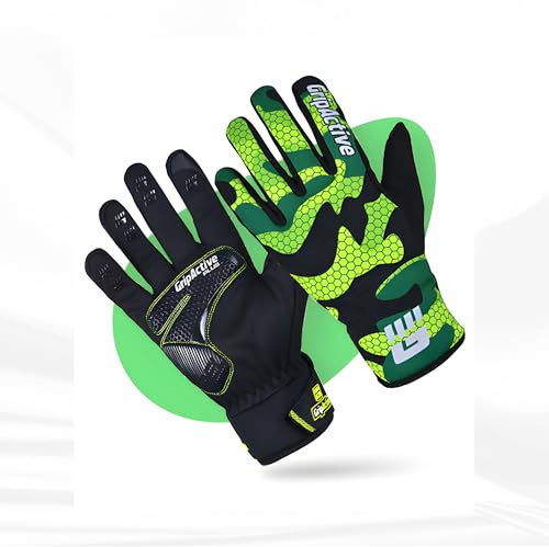 Grip Active Winter-Fahrradhandschuhe, wasserdicht, Winddicht, BMX, rutschfest, mit reflektierendem Aufkleber