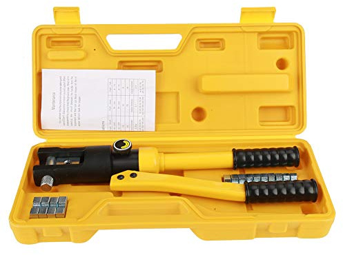 Kabelschuhe Zange Crimpzange, 10T Hydraulische Crimpzangen Abisolierzange Set Terminal Crimpwerkzeug mit 10~120mm² Matrizen