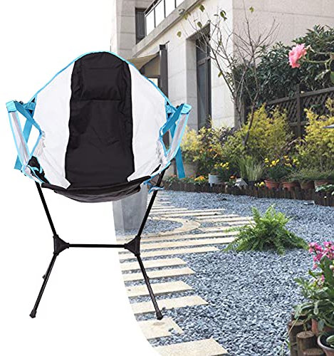ZhiLianZhao Gartenliege Schwingsessel, Schwingliege Klappbare, mit Einfach Montieren Und Demontieren, für Outdoor, Camping, Reisen, Angeln, Strand,Blau