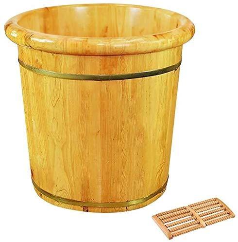 Foot Tub Wooden Foot Basin Household Gift Foot Tub, Foot Basin Tub Bucket, Massage, Spa, Sauna, Soak,Foot Bath Wooden Bucket Foot Spa Household Wash Basin Household Items Decoration (Color : A) foot B