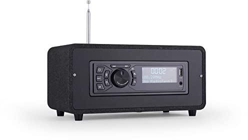 AOVOTO BEA103-028 FM/DAB+/Bluetooth/USB/AUX IN luce radio colore nero con telecomando e doppia modalità sveglia