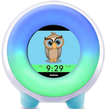 ZOOPOND - OK to Wake Kids Alarm Clock with Full-Color Mobile Display, Kids Night Light, Sound Machine, Girls Bedrooms, Easy App Setting, Teach Your Kids to Wake Up On Their Own and Sleep Longer ZBT6B