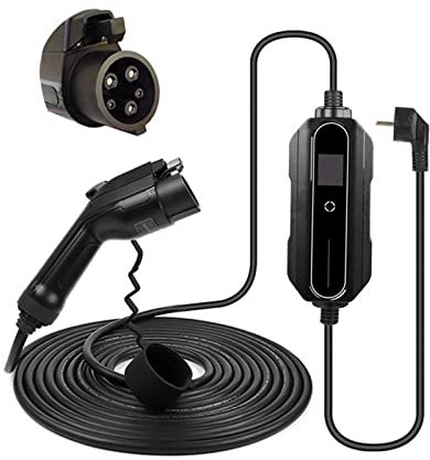 POEMAX Caricabatteria for Auto Elettrica 3,5 KW Stazione di Energia Solare Uso Domestico Cavo di Ricarica EV 5 Metri Cavo Lungo 10 Metri Sicuro e affidabile (Color : 10 Meters Type 1)