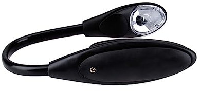 Toyvian Notenständerleuchte Buchleseleuchte Leseleuchte Leselampe Buchleuchte Flexibel Verstellbarer Clip Tragbare Mini Led Buch Leselampe Schwarz
