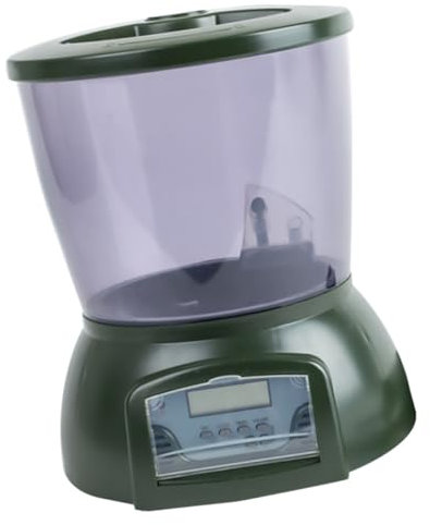 DOITOOL Automatic Fish Feeder for Aquarium LCD Display Timing Ration Large Capacity Suitable for Pellet Food Only to 99 Days Fish Pond Tank Accessory (Without Battery)