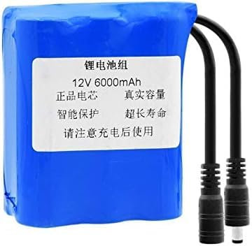 Pacco Batteria Li ION 12v 6000mah 18650. Celle Ricaricabili Al Litio Con Spina CC Da 5.5x2.1 Mm Per Power Bank