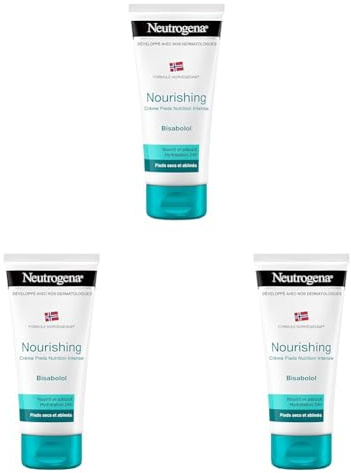 Neutrogena – Crème Pieds Ultra Nourrissante Formule Norvégienne (lot de 3 tubes de 100 ml) – Crème hydratante 24 h pour pieds secs et abîmés – Crème pour les pieds à la glycérine et bisabolol