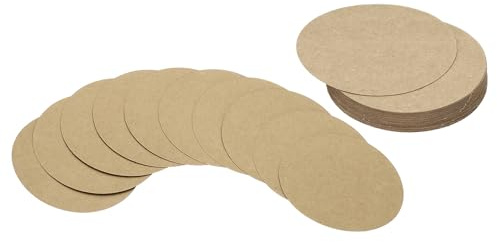 PATIKIL 36 Pièces de Carton Épais en Forme de Cercle de 3 Pouces de Diamètre, Découpées en Forme de Rond en Papier Cartonné pour Décoration de Tableau d'Affichage de Classe, Couleur Kraft