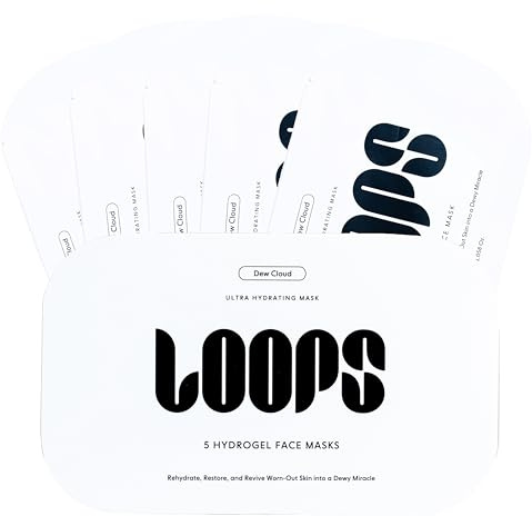 LOOPS Dew Cloud - Ultra Hydrating Hydrogel Korean Face Mask, 5pc