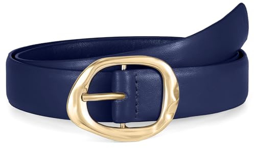Waist Wow Ledergürtel für Damen Mode Gürtel für Damen für Jeans Hosen Kleid Leder Gürtel mit Gold Schnalle