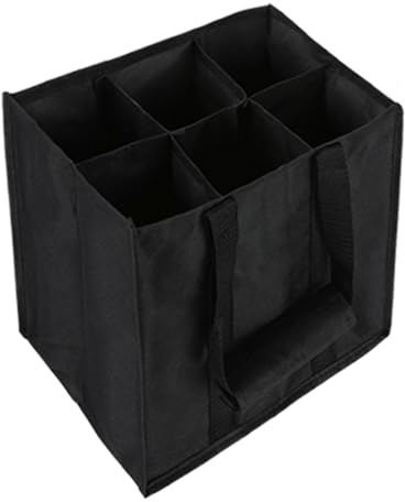 Flaschentasche 6 Flaschen Wiederverwendbare Weinflaschentasche Mit Griff Weintragetasche wasserdichte Tragetasche Für Weinflaschen Filz Geschenktasche Zum Transportieren Von Wein, Bier Und Champagner