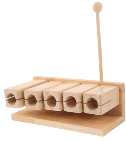 TOYANDONA Holz Rhythmusblock Töne Percussion Instrument aus Holz mit Schlägeln für Musikalische Früherziehung Konzert Auftritte
