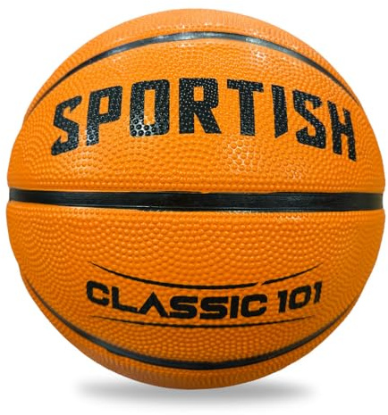 Basketball Size 5/7, Textured Rubber Basketballs for Indoor & Outdoor Play | Durable Textured Rubber Construction with Reliable Grip and Consistent Bounce for Indoor Training and Outdoor Practice