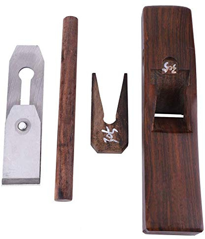 Rabot à main en bois, outil manuel pour le travail du bois, rabot à bois à lame en acier de précision avec corps en ébène et semelle en laiton pour une finition de surface lisse