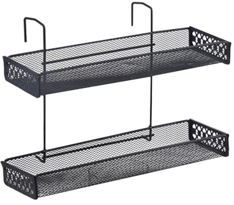 BESTOMZ Pflanzenregal Outdoor aus Kohlenstoffstahl Hängendes Pflanzenregal Balkon mit Mehrschichtigem Hängehalter für Blumentöpfe Robust und Wetterfest für Home und Office
