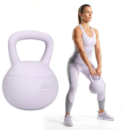XTREXO Bodenschonendes Training – Weiche Kettlebell – Flexibles Synthetikmaterial – 4kg, 6kg, 8kg, 10kg – für Home Gym und Crosstraining (10 kg)