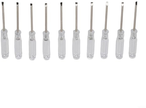 Juego de destornilladores de 10 piezas de herramientas de reparación con punta de 3 mm, destornilladores pequeños ranurados y de cabeza cruzada para lentes electrónicos, kit de mano de desmontaje de