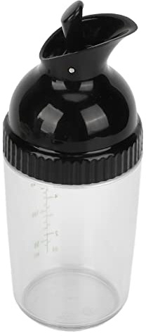 Rengue Dressingflaska, 200 Ml Salladsshaker, Gjord Av BPA-fritt ABS- och PP-material, med Lufttätt Läckagesäkert Lock, Idealisk för Såser, Vinägretter och Acet (Svart)