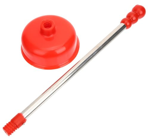 GOOHOCHY Sturalavandini per WC in PVC Rosso, Impugnatura Lunga, Bagno | Strumento Anti Ostruzione, Scarico Rapido, Pulizia del Sanitario, Accessorio per Bagno, Uso Quotidiano