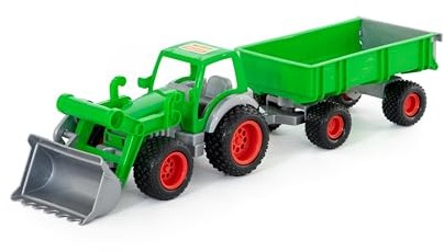 Wader Farmer Technic Traktor mit Frontlader und 2-Achs-Hänger