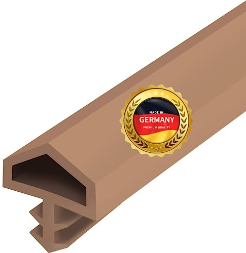 Gedotec Zugluftstopper für Zimmertür M 680 | 1 Rolle - Türrahmen Dichtung | Länge: 25 m | Falzbreite: 12 mm | Türdichtung Kunststoff TPE weich PVC beige | zum Abdichten von Türen | Türgummi