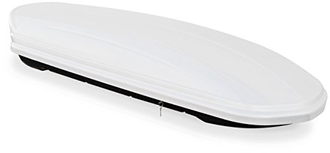 Dachbox weiß VDP-MAA 460W Auto Dachkoffer 460 Liter abschließbar + Alu-Relingträger Dachgepäckträger aufliegende Reling im Set kompatibel mit Mercedes C-Klasse (S205) ab 2014