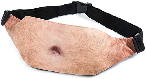 GOODS+GADGETS® Bierbauch Bauchtasche 40x14cm witziges Malle Geschenk | Lacher auf jeder Party, witzige Bierwampe, 40x14x10 cm wasserfestes PU, verstellbarer Biergürtel für Kostüm & Festival