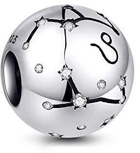NINGAN 12 Zodiac Geburtstag Charm Geburtstag Stein Anhänger -925 Sterling Silber Armband, Halskette Anhänger als ideales Geburtstagsgeschenk für Frauen und Freunde