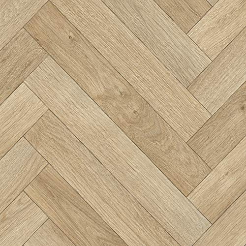 247Floors Parquet Style Magic Vinyl Flooring Realistic 2.8mm Slip Resistant Foam Backed Lino (Light Beige Parquet, 3m x 2m / 9ft 10 x 6ft 6)