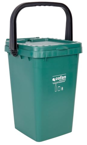 Cofan Récipient vert pour verre Modèle zircon Capacité 25 l