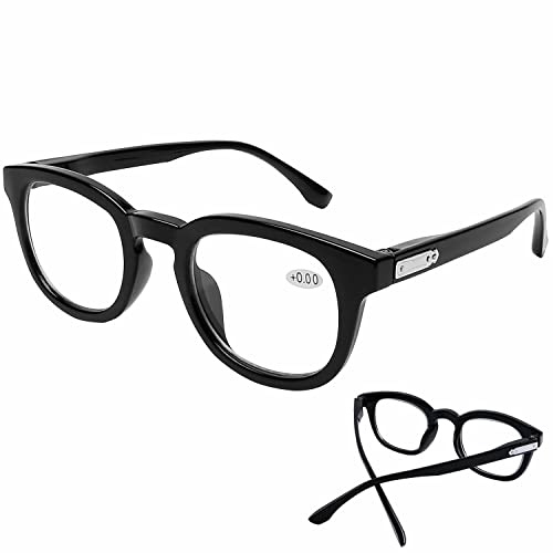 DOOViC Lesebrille Blaulichtfilter Rund Rahmen Brille mit Sehstärke