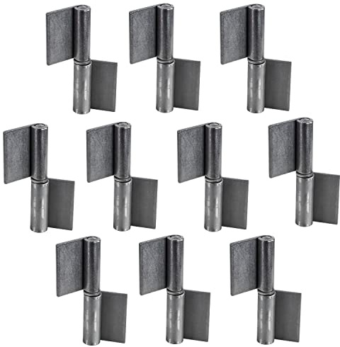 Gedotec Charnières à souder | 10 pièces | Pour portes métalliques | Hauteur 50 mm | DIN droite