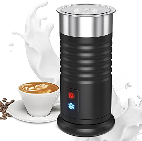 Montalatte Elettrico 4 in 1 Schiuma Latte Elettrico 600W 240ML Macchina per Cappuccino in Acciaio Inox Montalatte Automatico per Cappuccino Macchiato Caffè Latte