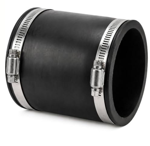 Pondlife Flexible Gummi Muffe, Ø 63 mm, Rohrverbinder für PVC und Edelstahl, Gummimuffe flexibel