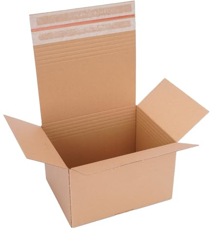 verpacking Automatik Karton 260 x 200 x 115-160 mm VP 40 höhenvariabel Braun [Größe und Stückzahl wählbar] Versandkartons mit selbstklebendem Deckel 60 Stück