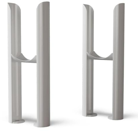 UK Radiators 2 Column Radiator Feet - Steel Freestanding Radiator Feet | White Finish - 2 Column Traditional Design - Sturdy Steel Support for Radiators, Enhance Stability and Style