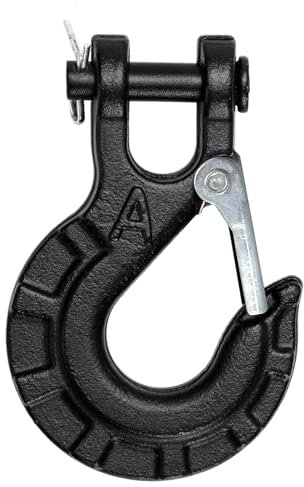 Steel Lifting Hook with Latch Clevis Hooks Winch Hook Alloy Steel Heavy Duty Rigging Crane Swivel Eye Hook Stainless Steel for Weight Lifting and Ship Construction