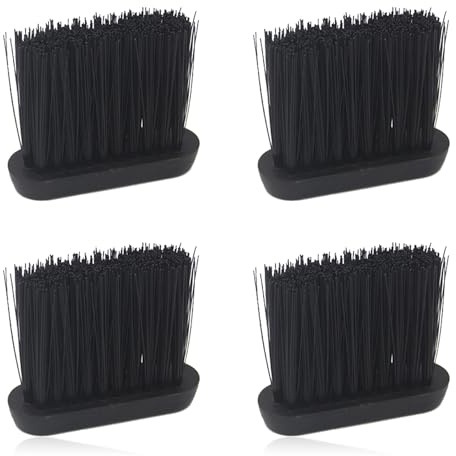 Fireplace Brush Head Replacement,4Pcs Oblong Hearth Fire Brush Head Brush Refill Fireplace Head Multifunctional Stove Ash Cleaning Tool for Fireplace Brush, Car Dusting Brush and Furniture Brushes