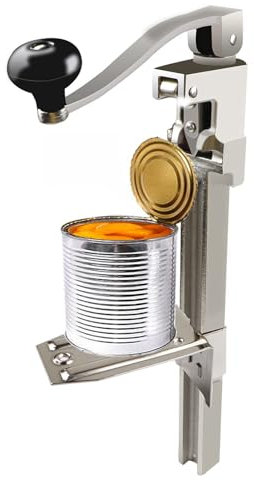 Heavy Duty Manual Can Opener, For Large Cans - Commercial Table Opener With Adjustable Height Base, For Restaurant, Hotel, Home, Bar