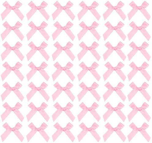 200 Pezzi Mini Fiocchi Rosa Morbidi Fiocchi Carini in Nastro Fiocchi in Tessuto Piccoli Fiocchi per Artigianato Fiocchi Rosa Albero di Natale per Custodie per Telefoni Feste di Compleanno