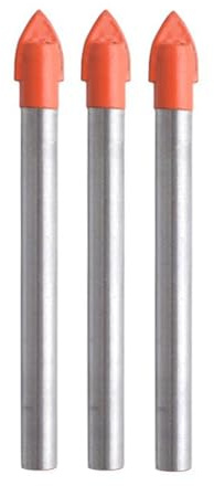 6mm Glass and Tile Drill Bit Set, 3 Pieces Drill Bits Tungsten Carbide | Drilling Tool for Tile,Glass,Quartz,Porcelain,Cement,Ceramic,Brick