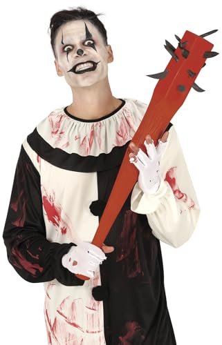 FIESTAS GUIRCA | Mazza con Chiodi Finta (73 cm) - Accessorio per Costume da Bandito Zombie Halloween Carnevale Oktoberfest Feste a Tema - Uomo Donna Bambino Bambina - Beige
