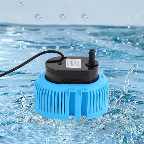 Susoso Poolpumpe, Poolabdeckpumpen 75W 3000L/H mit Wasserschlauch Maximale Hubhöhe 3.2m IPX8-Wasserdichtigkeit für Teichen Blau, Schwarz
