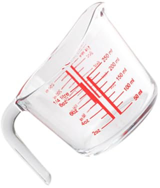 Alipis Taza Medidora de Cocina de Vidrio Templado, Transparente, Escala de Medición, Resistente al Calor para Hornear y Repostería