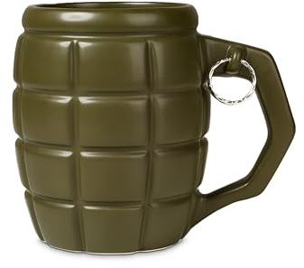 Froster Taza Granada Gigante - Verde, 790 ml, XXL, 3D Taza Grande con Forma de Granada de Mano