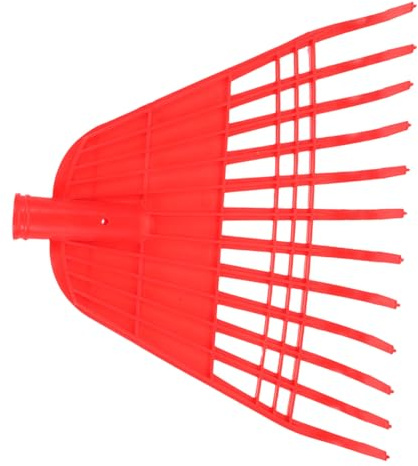 VICASKY Rastrello Di Plastica Denti Per Livellare Foglie Da Giardino Attrezzo Manuale Per Prati e Detriti Sciolti Design Ergonomico e Portatile Colore Rosso
