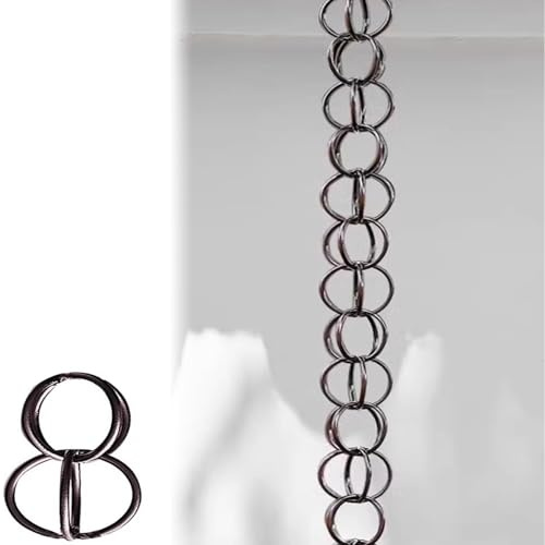 YHXAIQ Catene della Pioggia Decorativo con Drenaggio, Catena per Grondaia Gocciolatoio in Lega di Alluminio per Il Drenaggio delle Grondaie e Decorazioni Esterne(Brown,1m)