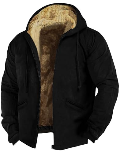 Generico Giubbino Uomo Inverno Bomber Uomo Antivento Pesante Jacket Lavoro Giubbotto Casual Sportivo Taglie Forti Giacca Camera Leggero Softshell Militare Abbigliamento