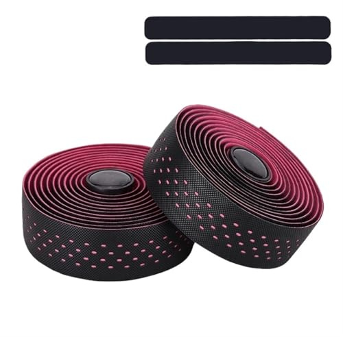 DFGBAPKBL Kabelbinder aus Edelstahl 2150mm Rennrad Band Rennen Lenker Bänder Wrap Atmungsaktiv Stoßdämpfer Radfahren Geschwindigkeit Fahrrad Lenker Wicklung Wrapper Fahrrad Gürtel(Pink)